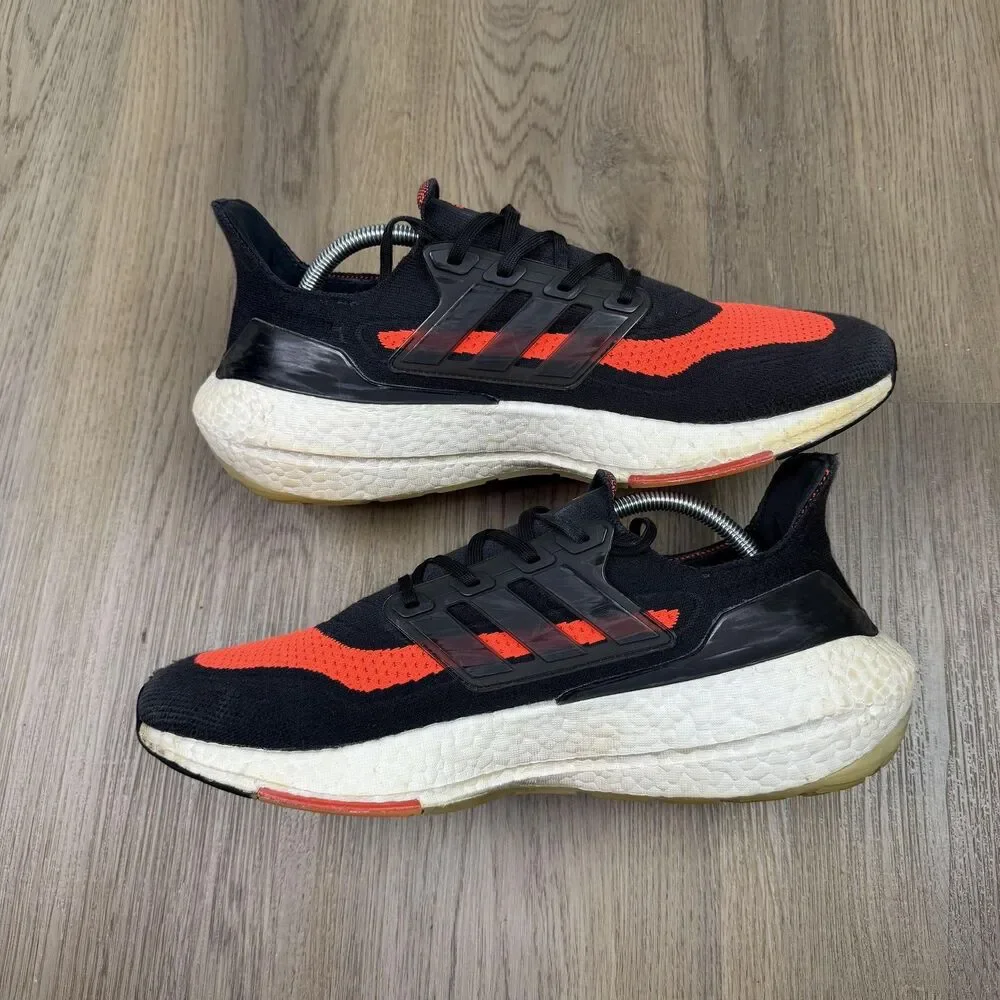 Adidas Ultraboost Shoes Mens Size 10.5 Black Red Running Athletic Sneakers